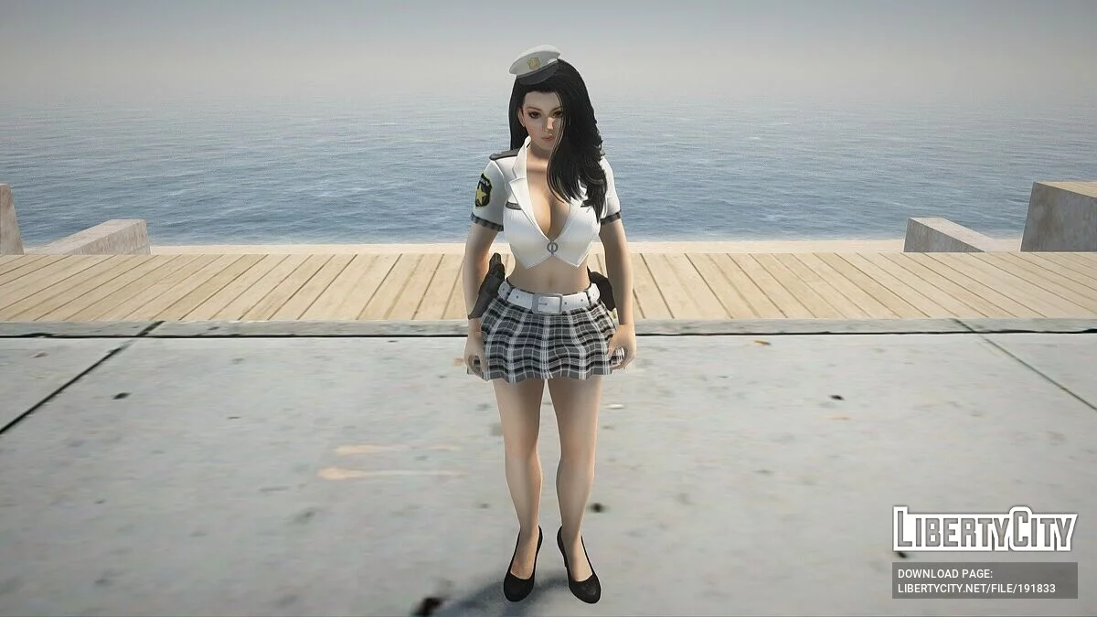 Momiji dalam kostum polisi / GTA San Andreas