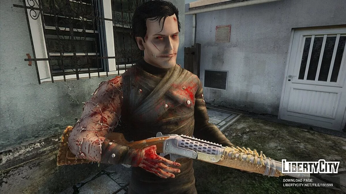 Savini Ash dari Evil Dead: The Game + senjata baru / GTA San Andreas