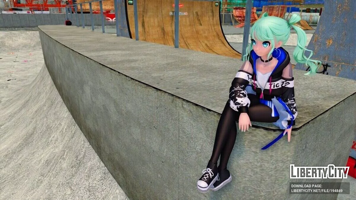 Miku Hatsune (Bad Squad) + Gesichtsanimation / GTA San Andreas