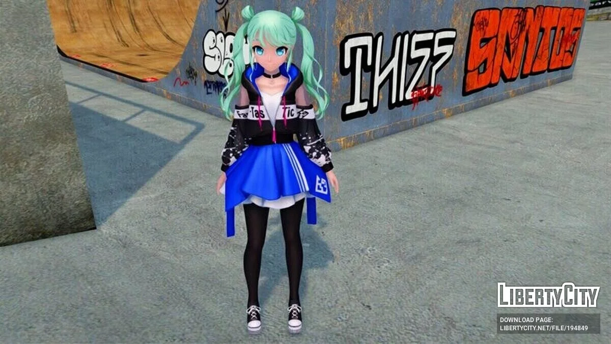 Miku Hatsune (Bad Squad) + Gesichtsanimation / GTA San Andreas