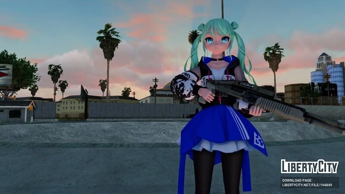 Miku Hatsune (Bad Squad) + Gesichtsanimation / GTA San Andreas