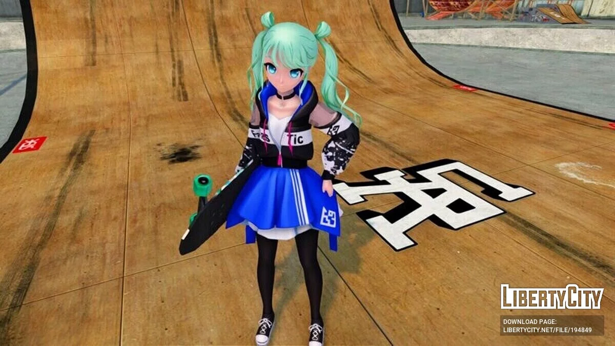 Miku Hatsune (Bad Squad) + Gesichtsanimation / GTA San Andreas