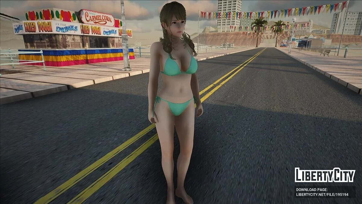 Моника в зеленом купальнике / GTA San Andreas