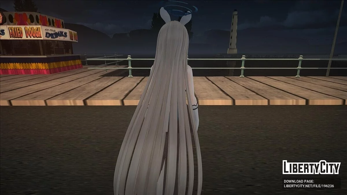 Ichinose Asuna en tenue de lapin de Blue Archive / GTA San Andreas