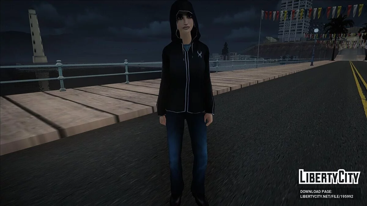 Зої Кастільо в худі з Dreamfall: The Longest Journey / GTA San Andreas