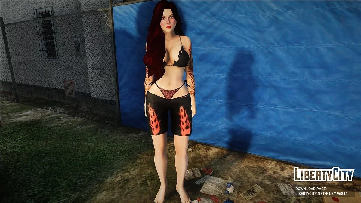 Gadis Berambut Cokelat dalam Pakaian Seksi / GTA San Andreas