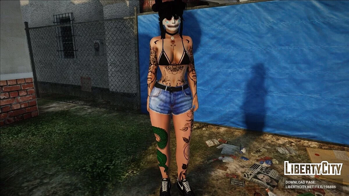Дівчина з розмальованим обличчям / GTA San Andreas