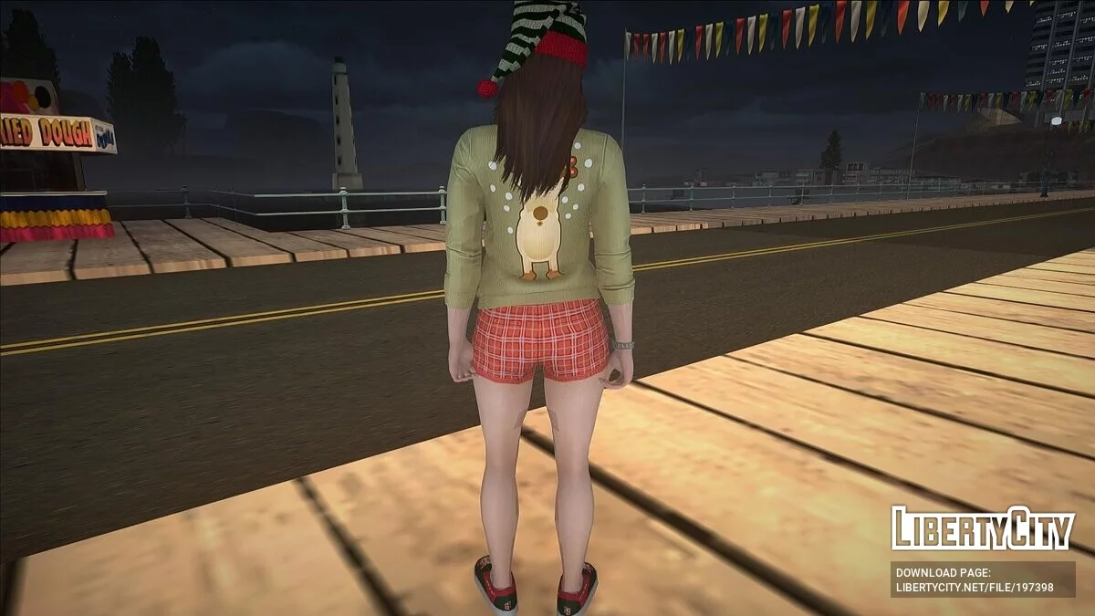 A girl in a Christmas outfit / GTA San Andreas