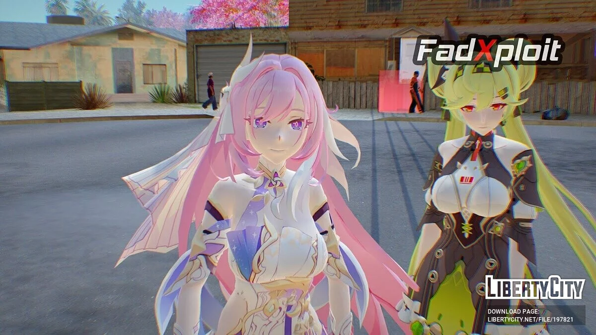 Elysia Herrscher of Human de Honkai Impact / GTA San Andreas