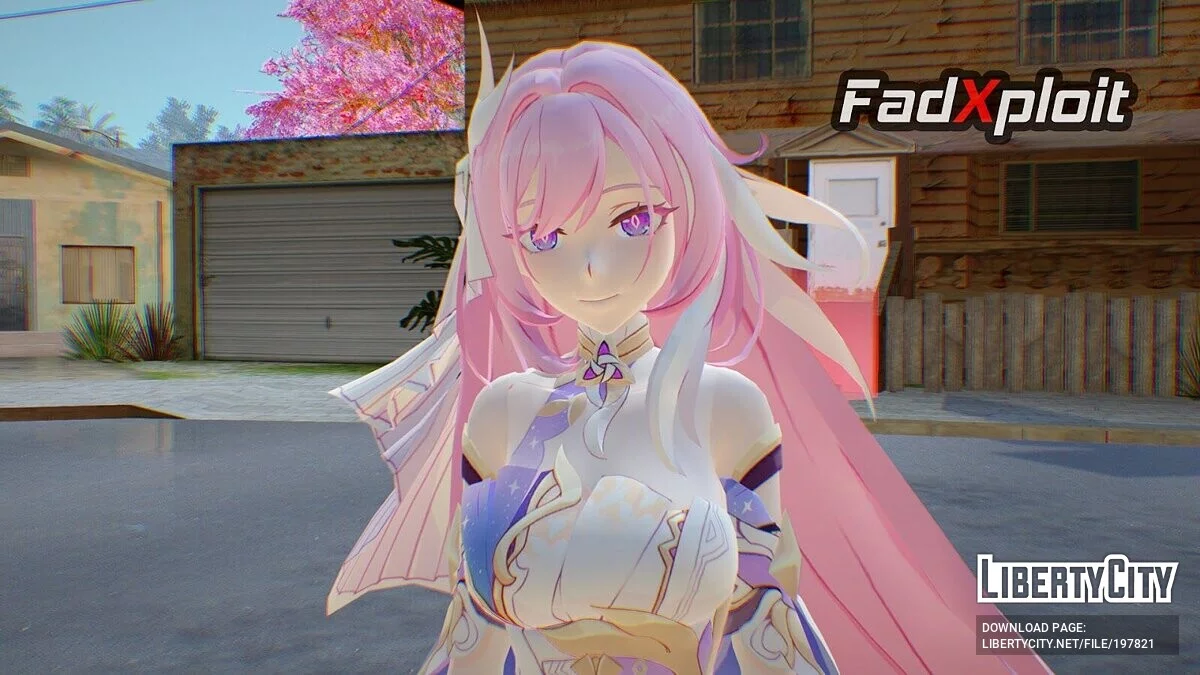 Elysia Herrscher of Human de Honkai Impact / GTA San Andreas