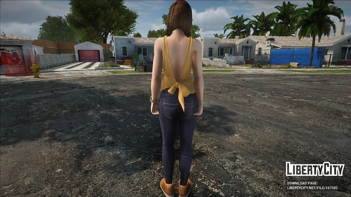 Hitomi de DOA con un atuendo moderno / GTA San Andreas