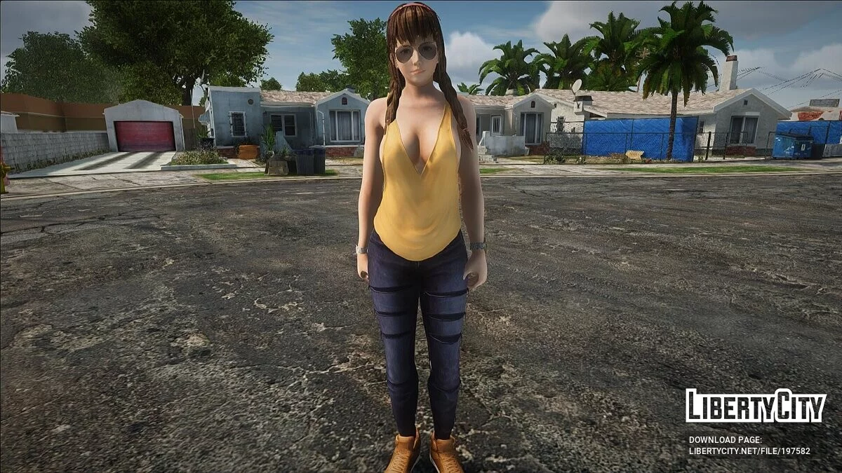Hitomi de DOA con un atuendo moderno / GTA San Andreas