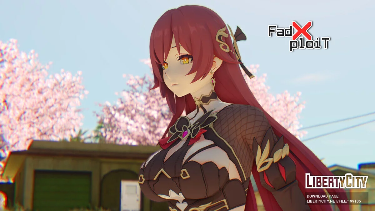 Eden en el traje de Diva Dorada de Honkai Impact / GTA San Andreas
