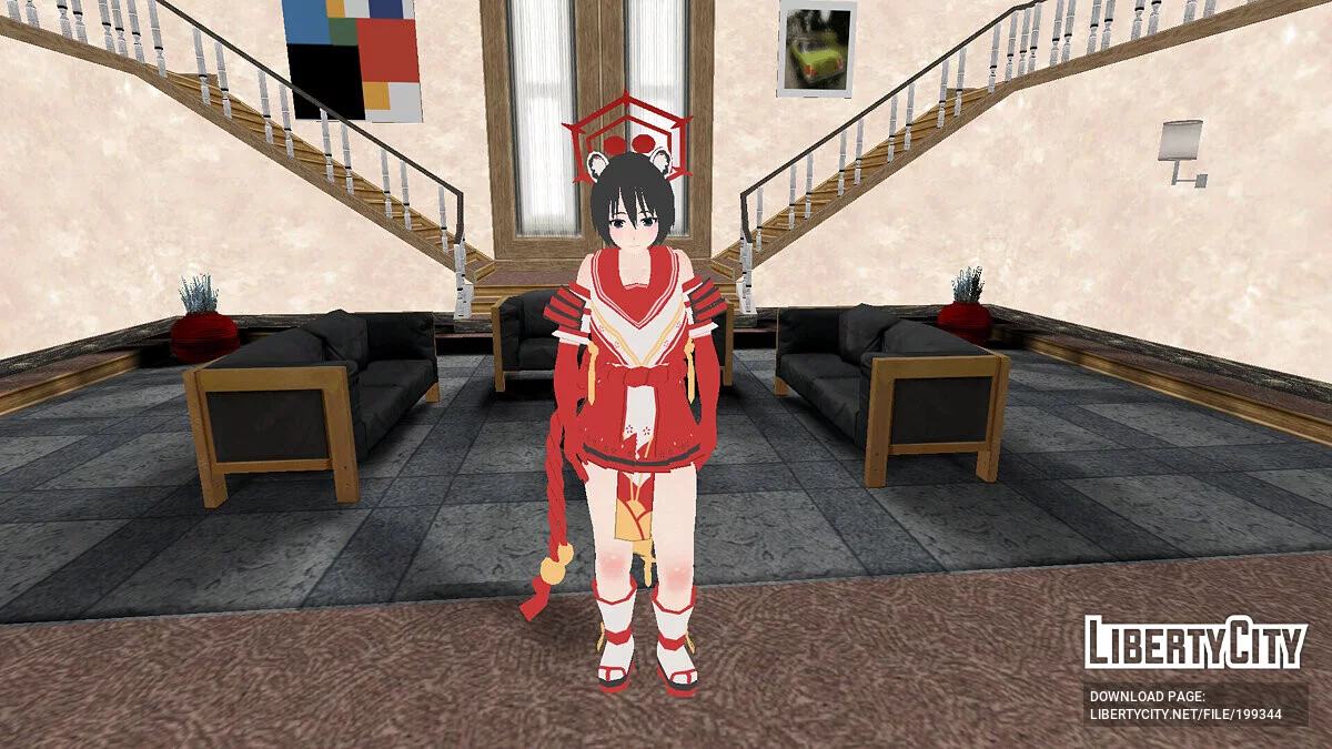 Kasuga Tsubaki de Blue Archive / GTA San Andreas
