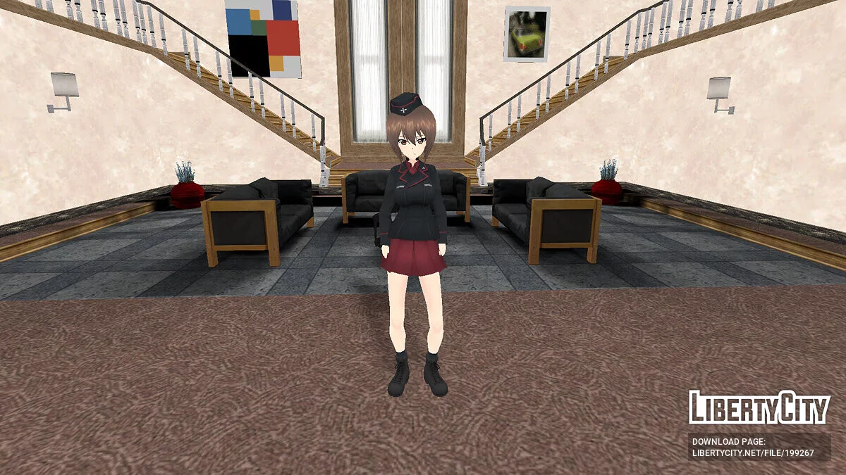 Maho Nishizumi from Girls und Panzer / GTA San Andreas