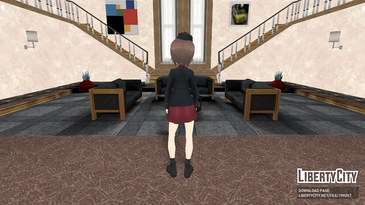 Maho Nishizumi from Girls und Panzer / GTA San Andreas