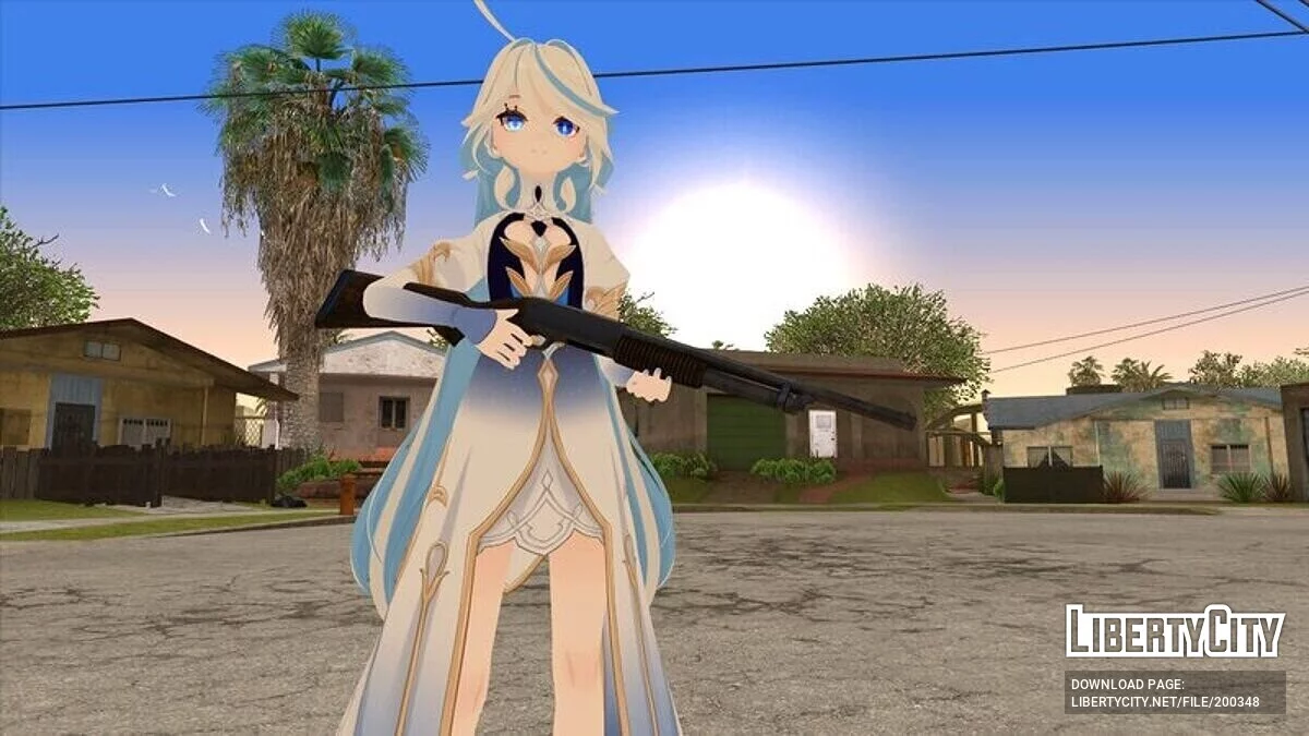 Focalors Archon + Gesichtsanimation aus Genshin Impact / GTA San Andreas