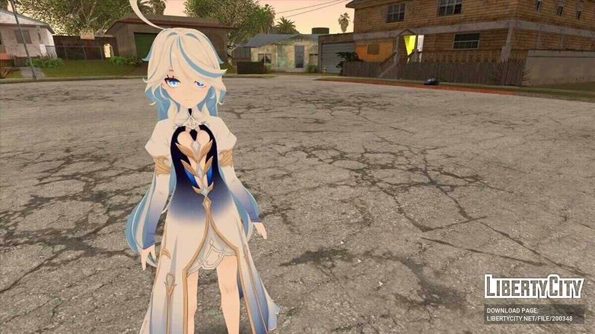 Focalors Archon + Gesichtsanimation aus Genshin Impact / GTA San Andreas