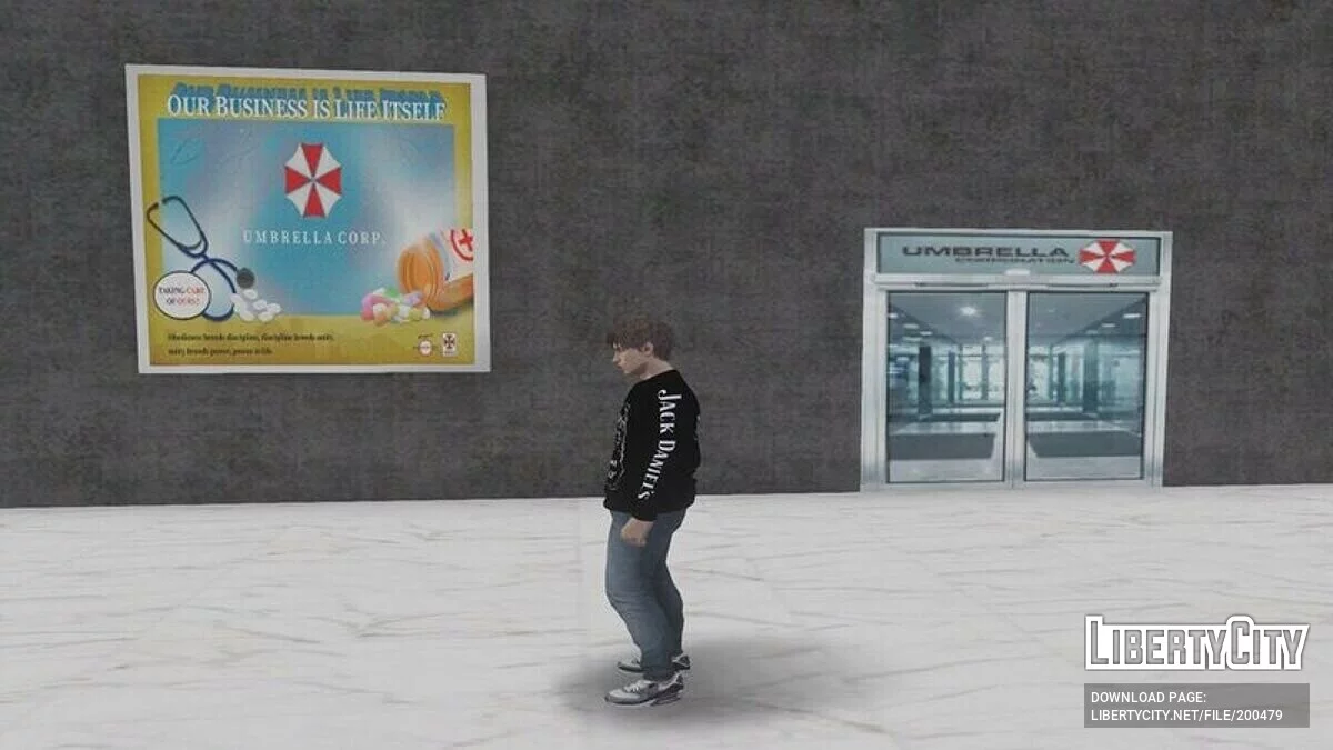 Léon dans un sweat-shirt Jack Daniel's / GTA San Andreas