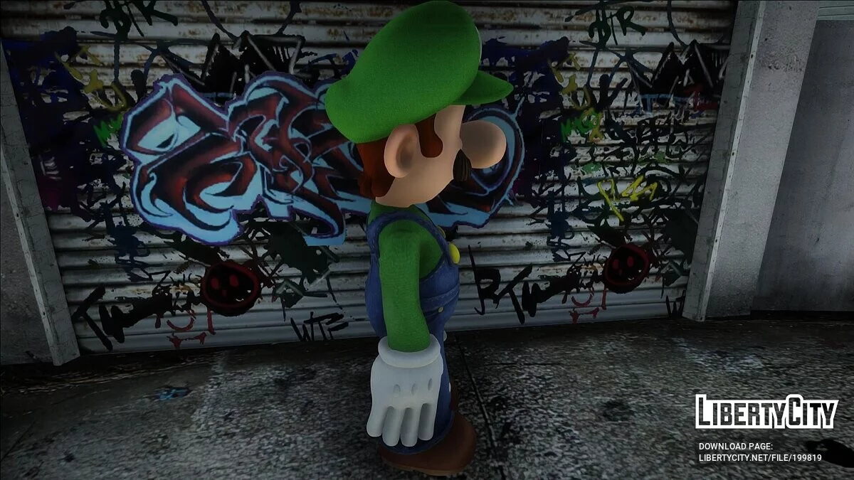 Луїджі з гри Luigi Mansion 3 / GTA San Andreas
