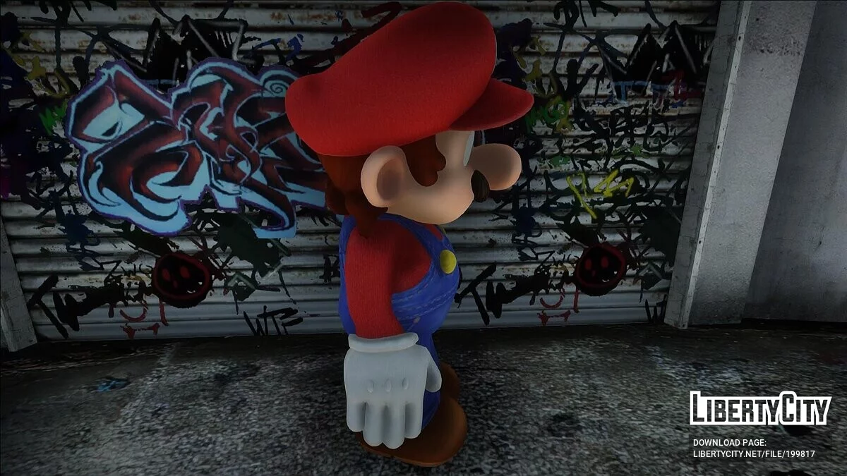 Mario del juego Luigi Mansion 3 / GTA San Andreas