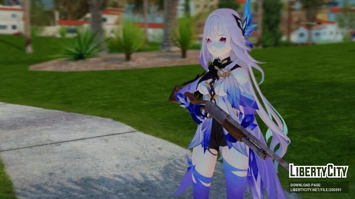 Skirk from Genshin Impact + Animated Face / GTA San Andreas