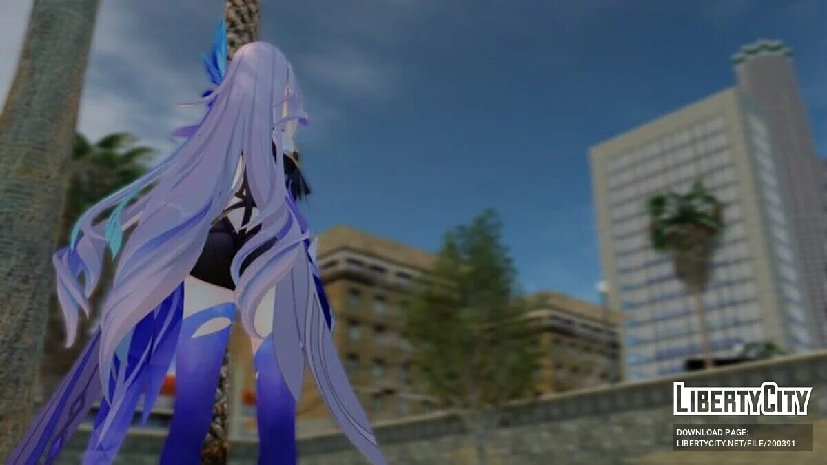 Skirk from Genshin Impact + Animated Face / GTA San Andreas