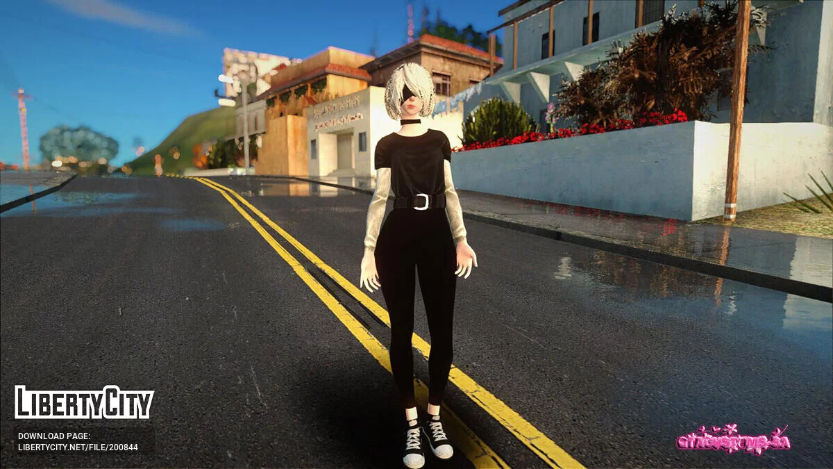 2B con vaqueros y camisa casuales / GTA San Andreas