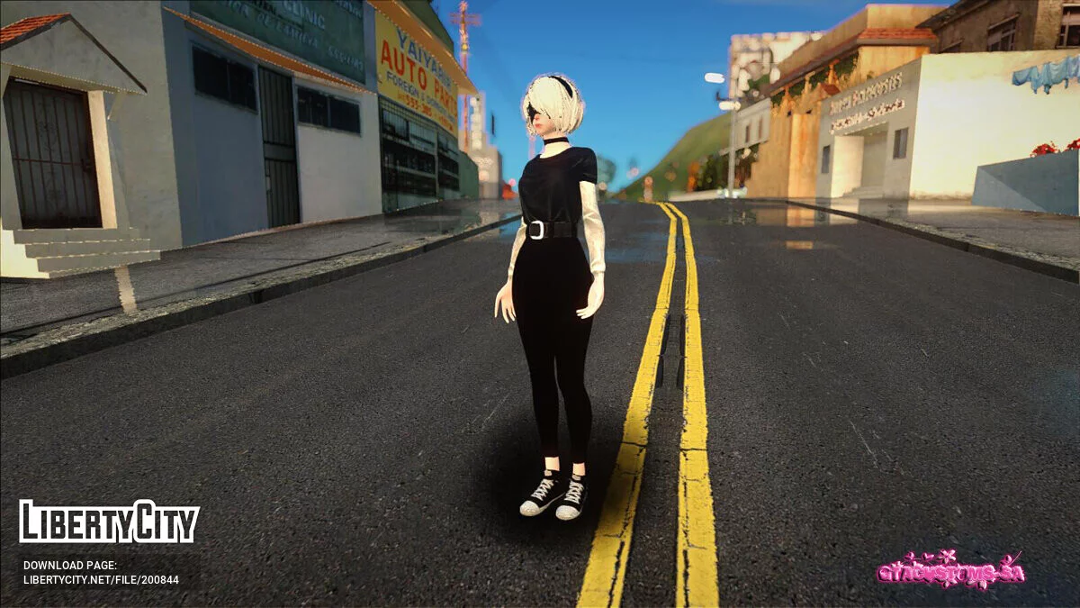 2B con vaqueros y camisa casuales / GTA San Andreas
