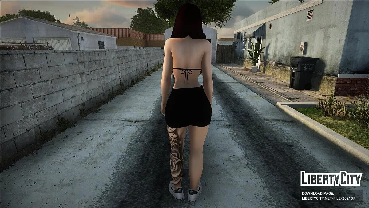 Брюнетка з татуюваннями [PC/Mobile] / GTA San Andreas