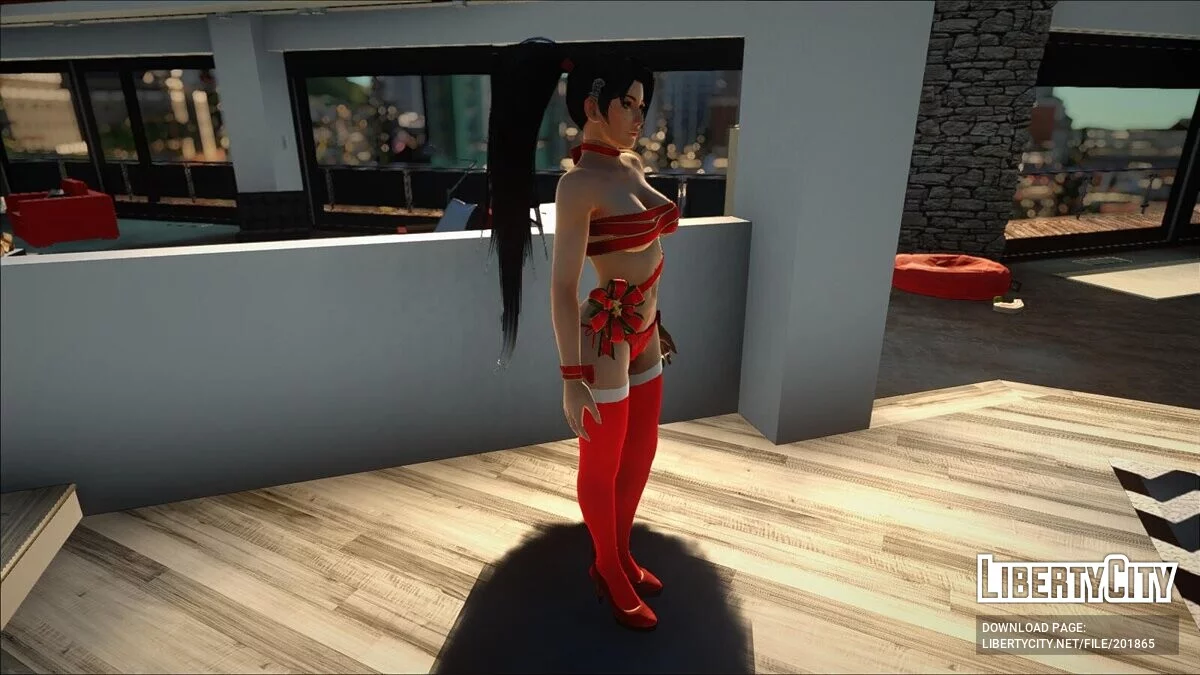 Momiji im Outfit für Weihnachtsgeschenke / GTA San Andreas