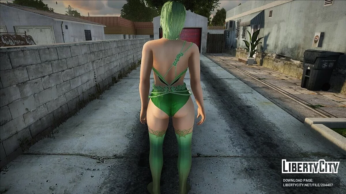 Аяне в кольорах Grove Street / GTA San Andreas