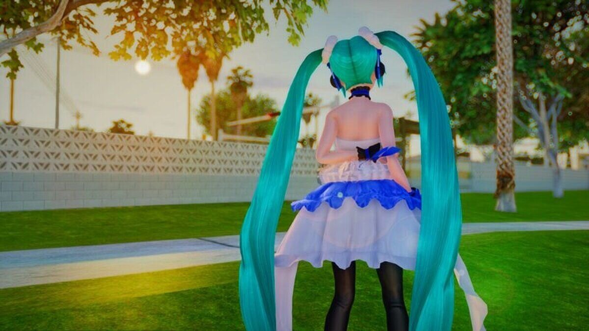 Download Miku Hatsune Type 2020 from PDFT + facial animation for GTA San  Andreas