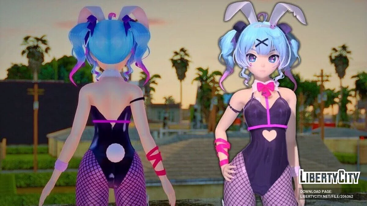 Hatsune Miku - Sexy Rabbit (Gesichtsanimation) / GTA San Andreas