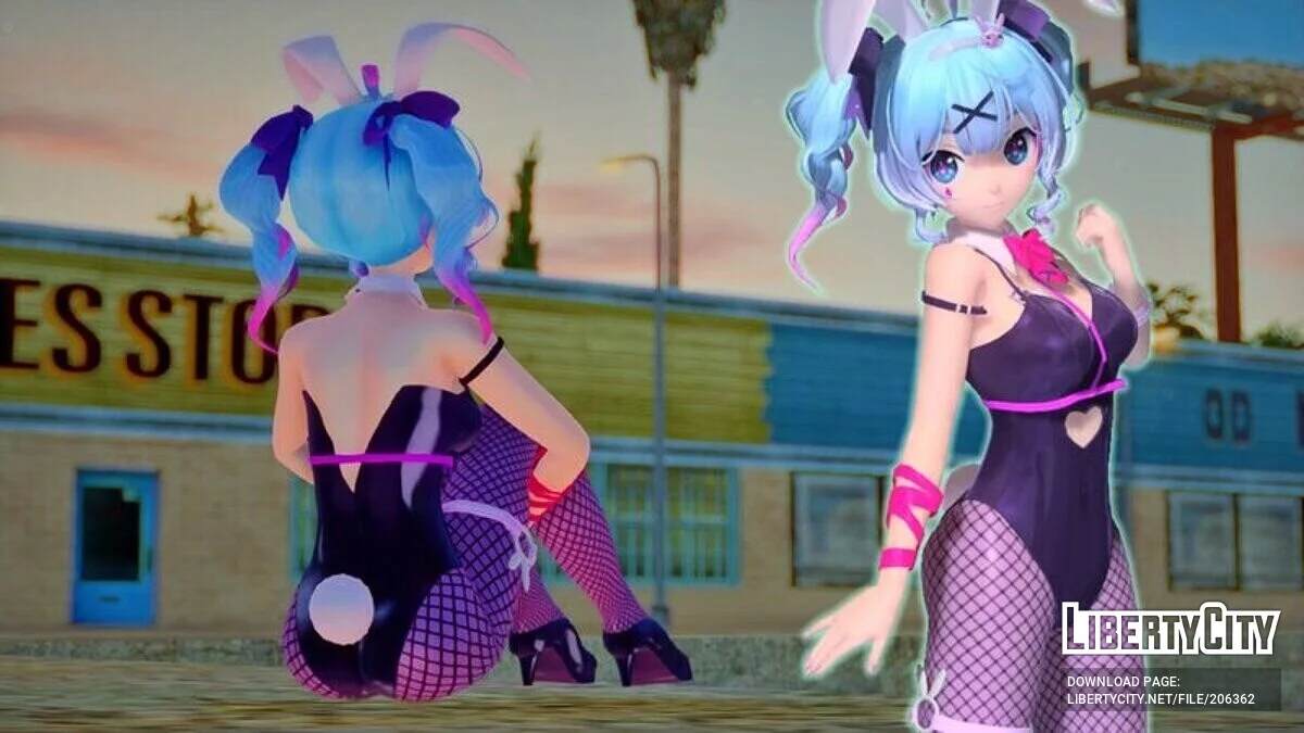Hatsune Miku - Sexy Rabbit (Gesichtsanimation) / GTA San Andreas
