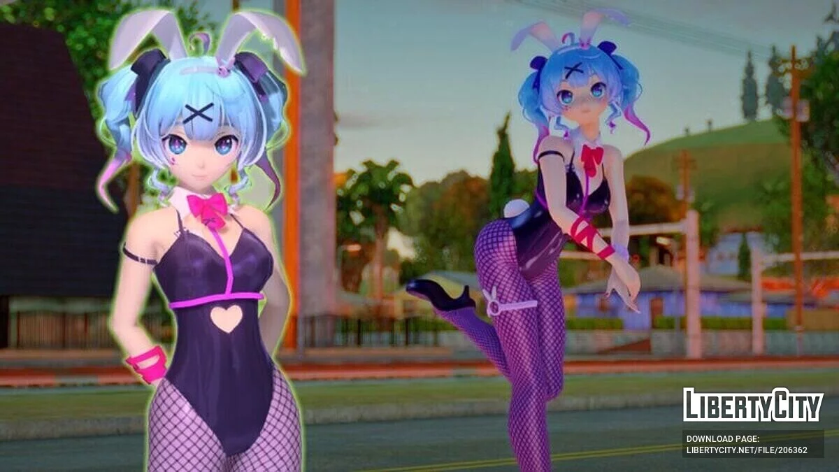 Hatsune Miku - Sexy Rabbit (Gesichtsanimation) / GTA San Andreas
