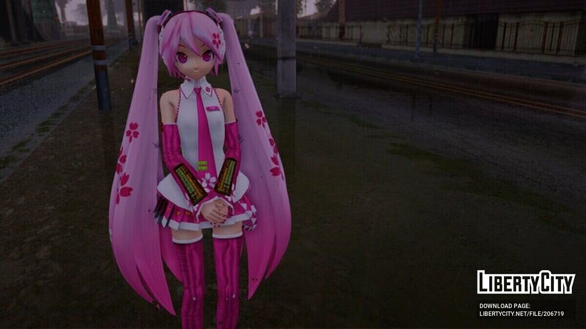 Download PDFT Hatsune Miku: Sakura Miku for GTA San Andreas