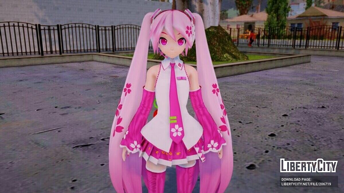 Download PDFT Hatsune Miku: Sakura Miku for GTA San Andreas