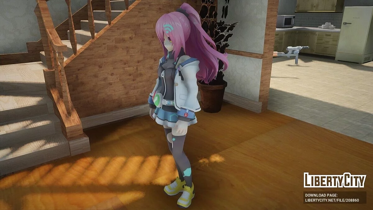 Maho from Neptunia Sisters vs Sisters / GTA San Andreas