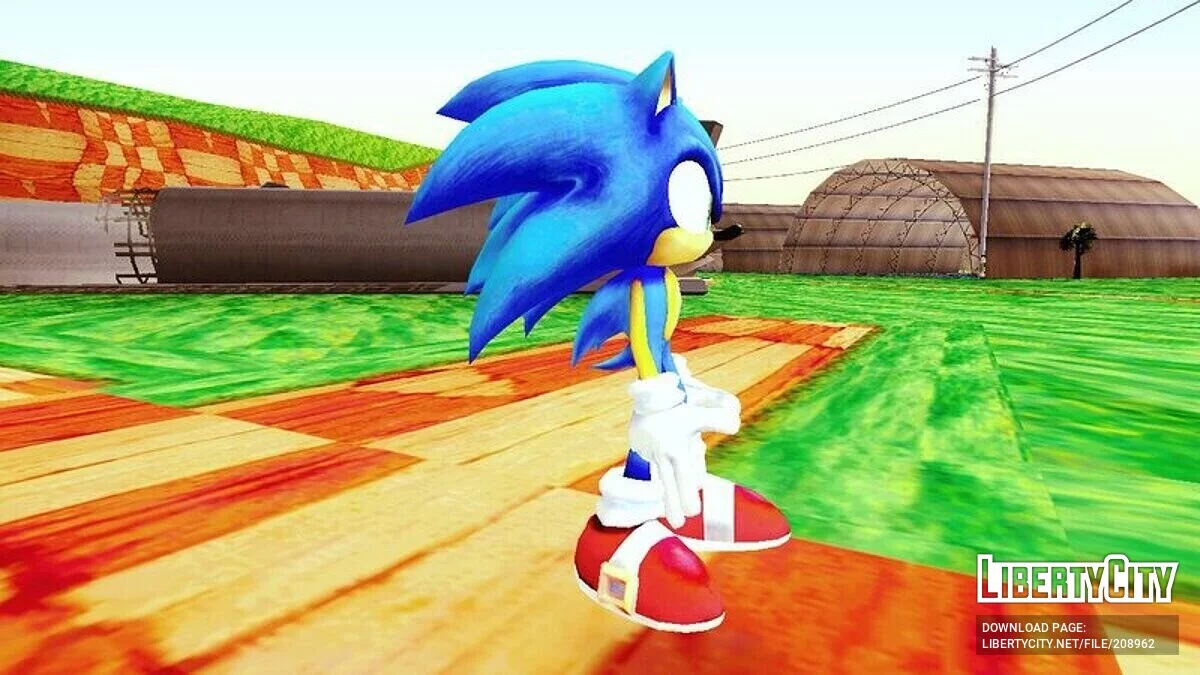 Sonic dari Super Smash Bros Brawl / GTA San Andreas