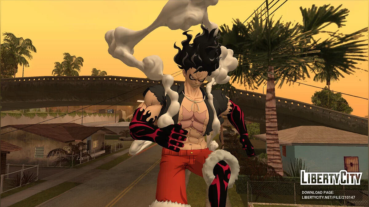 Gear Fourths: SnakeMan - Monkey D. Luffy / GTA San Andreas