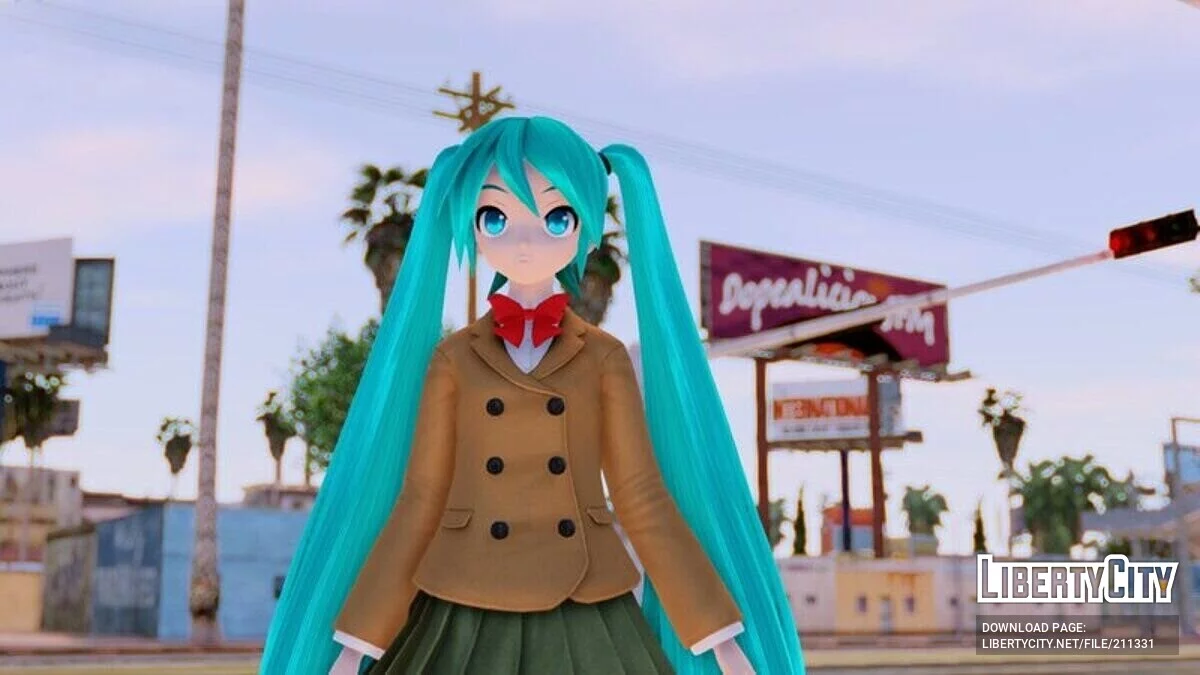Hatsune Miku Mousou Girl + анімація обличчя / GTA San Andreas