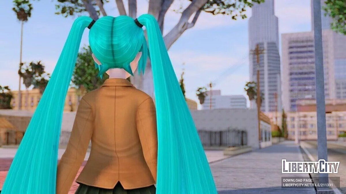 Hatsune Miku Mousou Girl + анімація обличчя / GTA San Andreas
