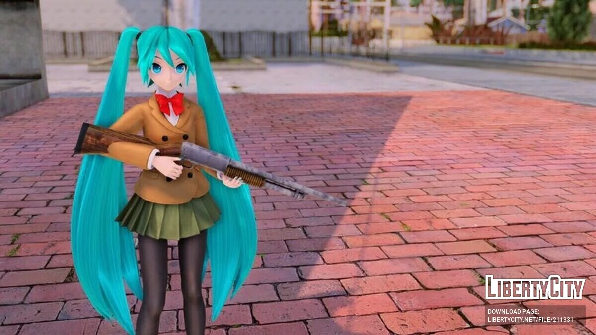 Hatsune Miku Mousou Girl + анімація обличчя / GTA San Andreas