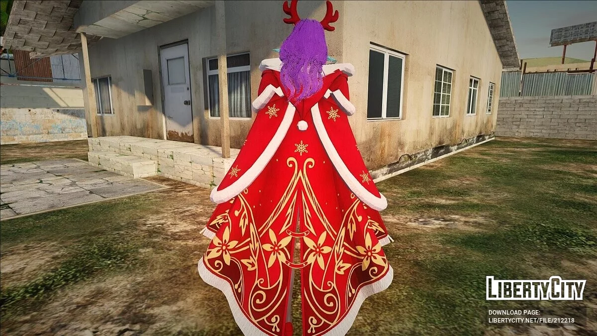 Gadis dalam kostum hadiah Natal / GTA San Andreas