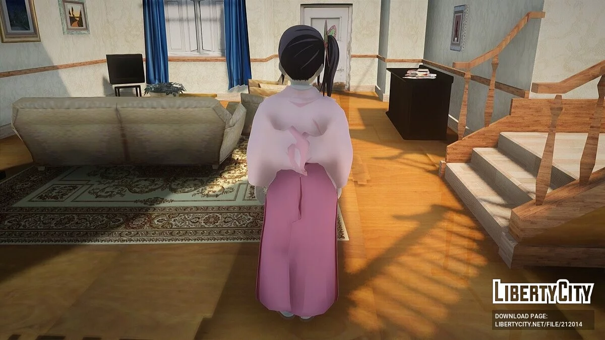 Kanao Tsuyuri con kimono de Kimetsu no Yaiba / GTA San Andreas