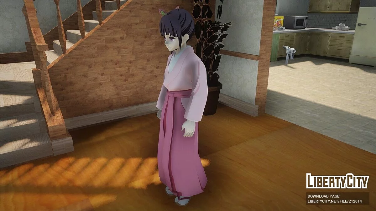 Kanao Tsuyuri con kimono de Kimetsu no Yaiba / GTA San Andreas