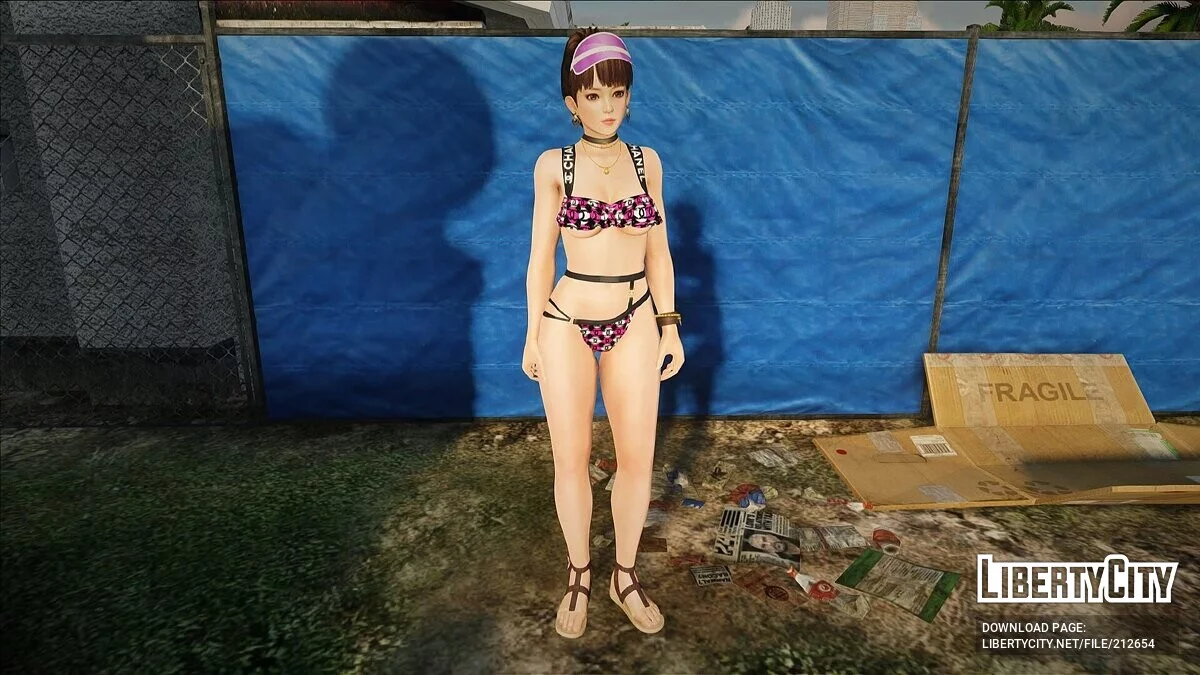 Lei-Fang de DOAXVV em um maiô Chanel / GTA San Andreas