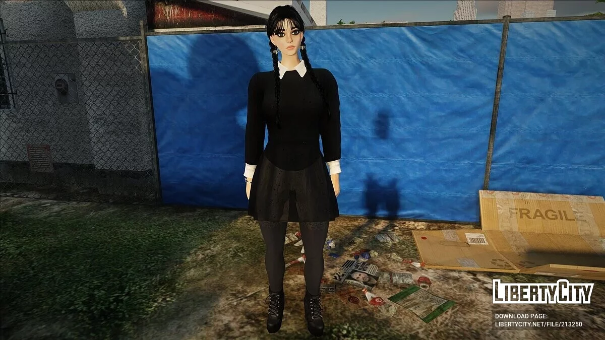 Wednesday Addams de Fortnite / GTA San Andreas