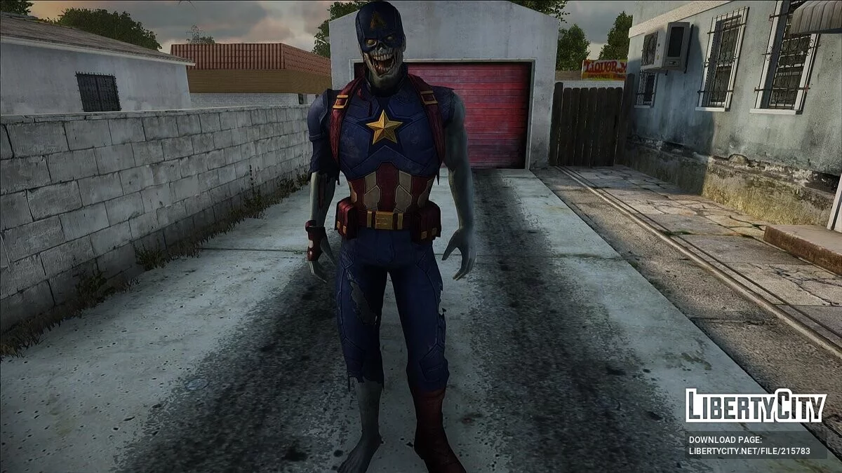Marvel Gelecek Mücadele Zombi Kaptan Amerika / GTA San Andreas
